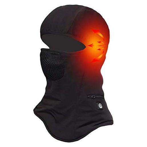 Sun Will batteria passamontagna maschera per il viso donna uomo cappello riscaldato antivento per sci all'aperto ciclismo cappuccio termico per moto copertura invernale calda