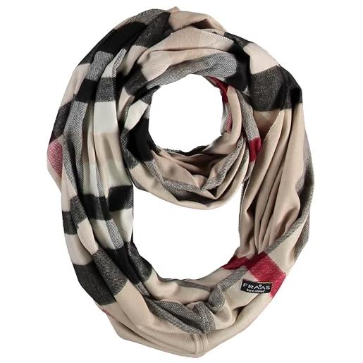 FRAAS cashmink loop scarf 75 x 70 cm - più morbida del cashmere - made in germany - sciarpa a tubo a quadri da donna