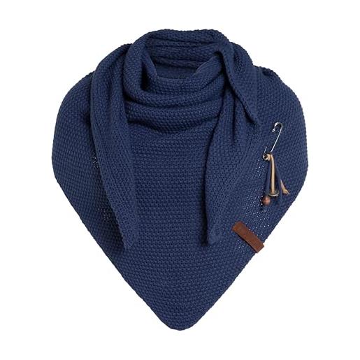 Knit Factory coco - scialle a triangolo da donna, sciarpa invernale lavorata a maglia, 190 x 85 cm, prodotto in europa, sciarpa da donna con spilla decorativa inclusa, fucsia, 190x85 cm