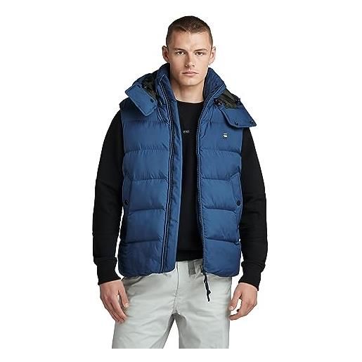 G-STAR RAW g-whistler padded hooded vest gilet, blu (rank blue d20101-d199-868), m uomo