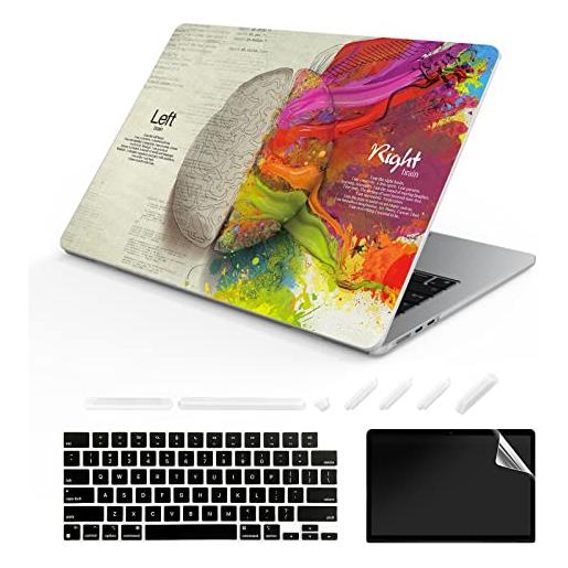 TeDaWen compatibile con mac. Book air 15,3 case 2023 rilascio nuovo modello: a2941 m2 chip, custodia rigida per laptop con cover per tastiera e tappi antipolvere brain 12