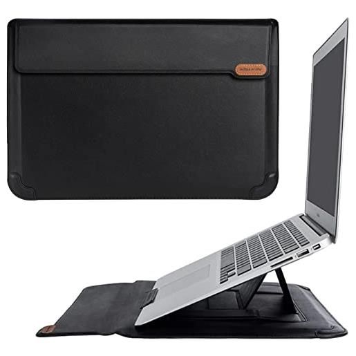 Nillkin 13 pollici custodia per laptop portatile borsa con funzione stand, laptop sleeve case borsa per computer antiurto compatibile con 13 mac. Book pro/air, 12.9 new i. Pad pro (nero)