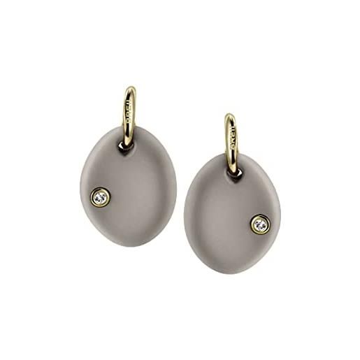 Breil orecchini collezione sense of touch in acciaio con pietre per donna