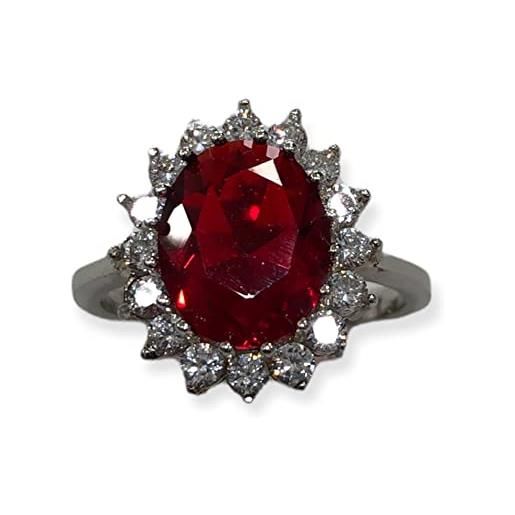 Generico motivi jewels - anello principessa con rubino in argento 925% (12)