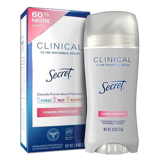 Secret clinical strength invisible solid women's antiperspirant & deodorant powder protection scent 2.6 ounce by Secret