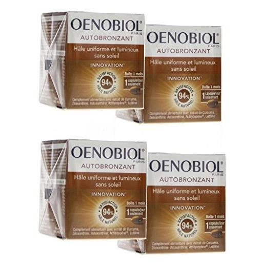 Oenobiol autoabbronzante abbronzante abbronzante uniforme e luminosa senza sole - set di 4 scatole by Oenobiol