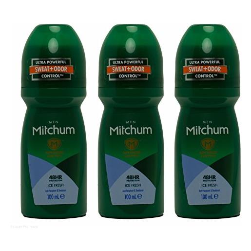 Mitchum 3 confezioni di deodorante anti-traspirante Mitchum men advancedtm con fragranza ice fresh, 100 ml