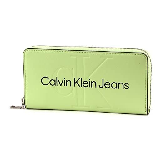 Calvin Klein long zip around wallet exotic mint