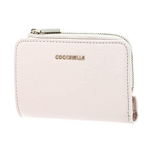 Coccinelle metallic soft wallet grained leather creamy pink