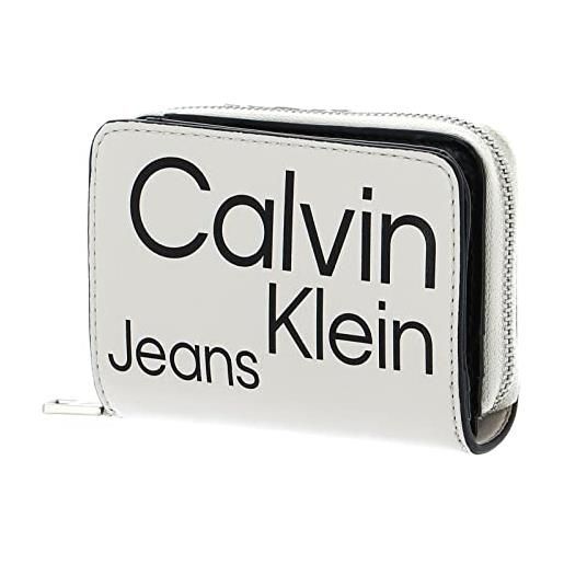 Calvin Klein ckj sleek zip wallet with flap m beige aop