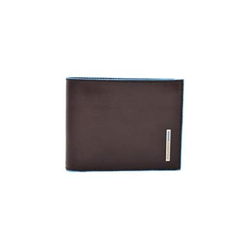 PIQUADRO portafoglio piquadro blue square sottile con porta monete colore blu - mogano- pu4823b2r (mogano)