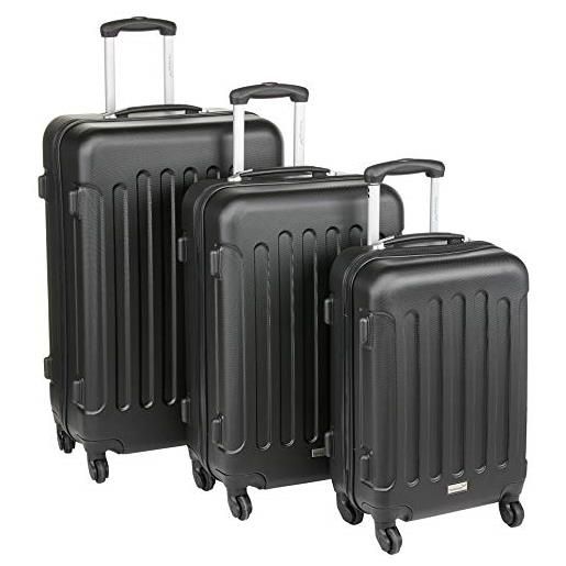 Packenger Packenger 3er koffer-set travelstar trolley-set hartschale (m, l & xl) bagaglio a mano, 75 cm, 94 liters, grigio (anthrazit)