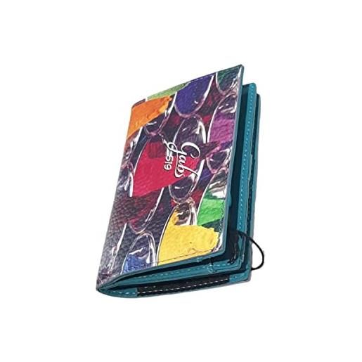 Gabs portafoglio donna Gabs gmoney14 in pelle stampa trip colori india wallet portamonete portacarte