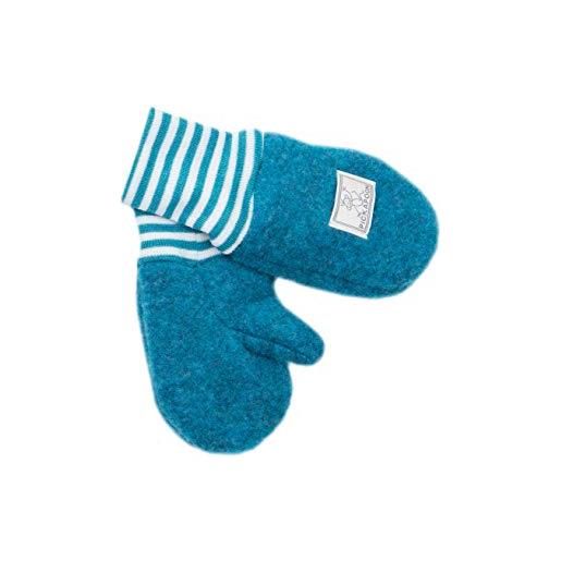 Pickapooh mittens 100% lana merino bambino bambini pile guanti braccio più caldo inverno rosso (a righe) 3-5 anni