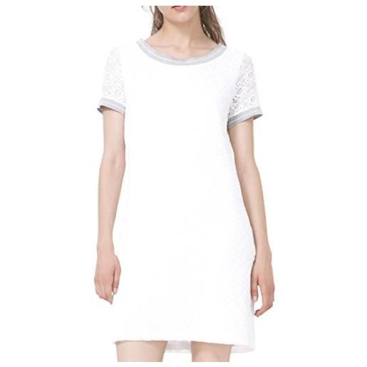 Desigual - vestito basico str bianco s