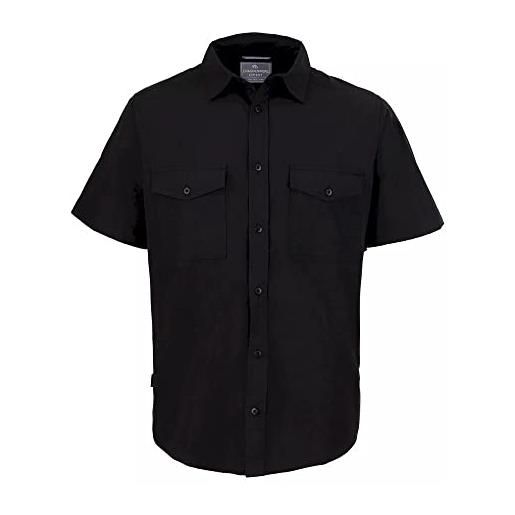 Craghoppers expert kiwi s/s camicia button-down, nero, xxl uomo