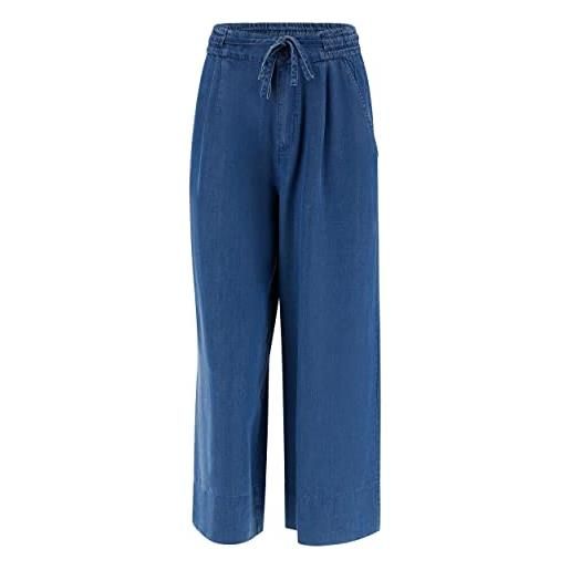 FREDDY - pantaloni culotte comfort fit in denim navetta, denim distressed, small