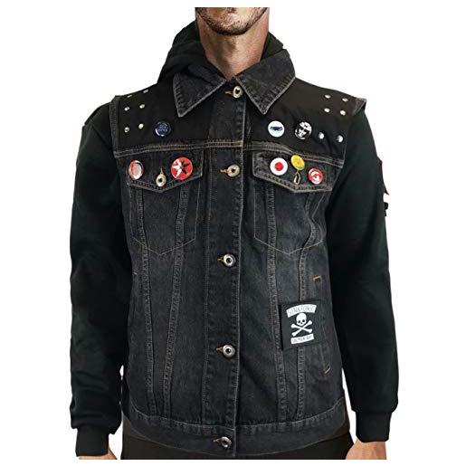 thecostumebase the infamous second son vest and pins only delsin rowe cosplay denim gilet (m)