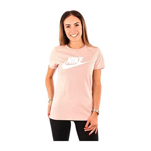 Nike essntl icona futur maglietta, rosa oxford, xs donna