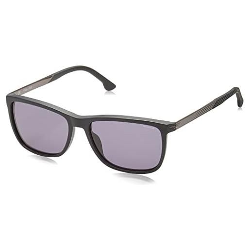 Police splc35 sunglasses, nero opaco/sandblasted, 57 unisex-adulto