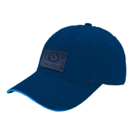 gh cappello compatibile napoli calcio ufficiale enzo castellano - cappello uomo estivo con visiera napoli berretto baseball cotone blu e pelle taglia unica