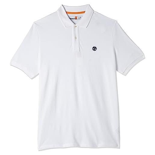 Timberland mens slim fit polo shirt (large, white)