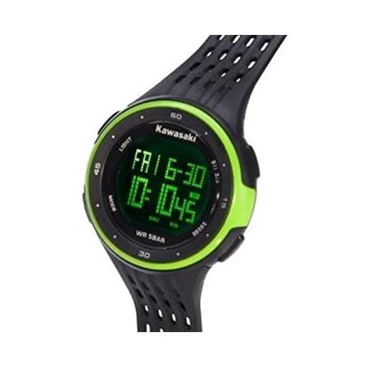 Kawasaki orologio digitale verde