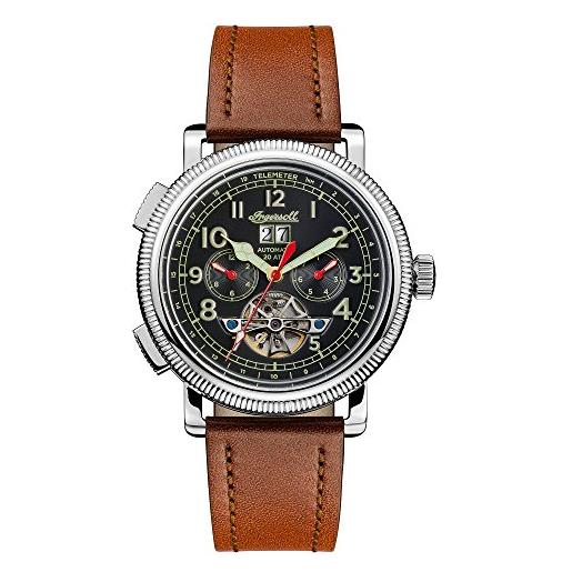 Ingersoll orologio cronografo automatico uomo con cinturino in pelle i02602