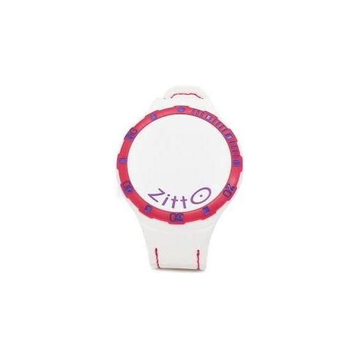 Zitto watch active orologio in silicone quadrante led - waterproof (pearl white, piccolo (36 mm diam cassa))
