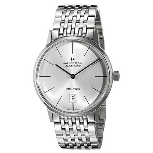 Hamilton h38455151 - orologio da uomo con display analogico svizzero automatico, colore: argento