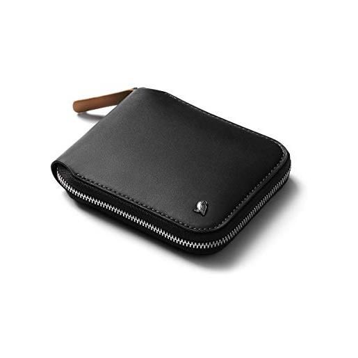 Bellroy zip wallet (oltre 8 carte, banconote stese, tasca magnetica per monete con facile accesso) - black