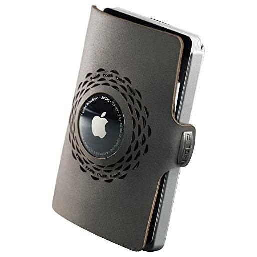 I-CLIP in acciaio inossidabile con fermasoldi intercambiabili - portafoglio sottile compatibile con apple air. Tag - acciaio grigio urbano satinato