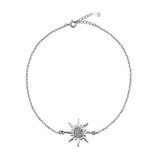 Sofia Milani - bracciale da donna in argento 925 - con pietra zircone - ciondolo a stella sole - 30215