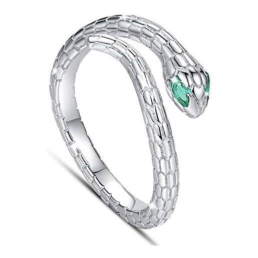 GDDX pollice serpente paw print cat anelli a mano regolabili sterling silver finger animal ring gioielli regali per le donne (anelli di serpente)