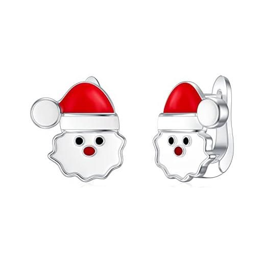 Set di orecchini a bottone natalizio / Orecchini a bottone con renna e pan di zenzero di Babbo Natale / Orecchini natalizi per le donne / Grazioso regalo di Natale - Italia