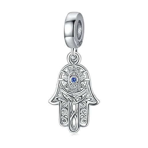 Odinstone ciondolo bead charm argento sterling 925, charm per pandora compatibile con pandora bracciale gioielli regalo per donna