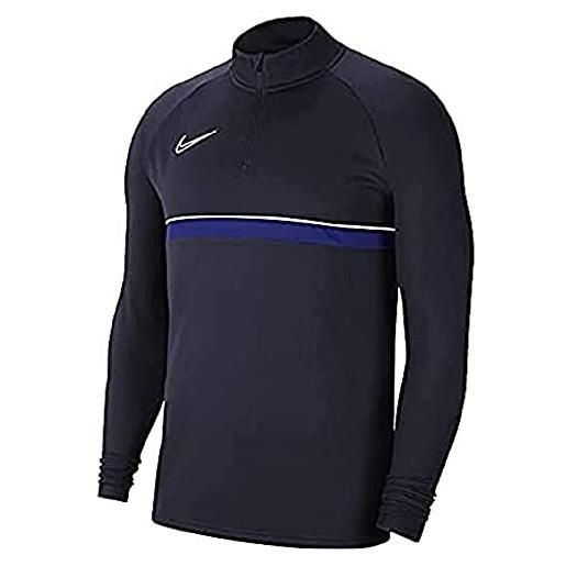 Nike felpa da ragazzo acd21 dril top, bambino, maglia di tuta, cw6112-100, bianco/nero/nero/nero, l