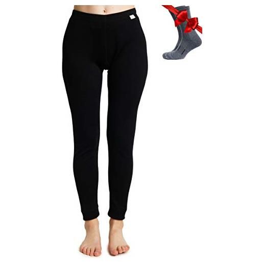 DANISH ENDURANCE Pantaloni Termici Uomo in Lana Merino, Leggings