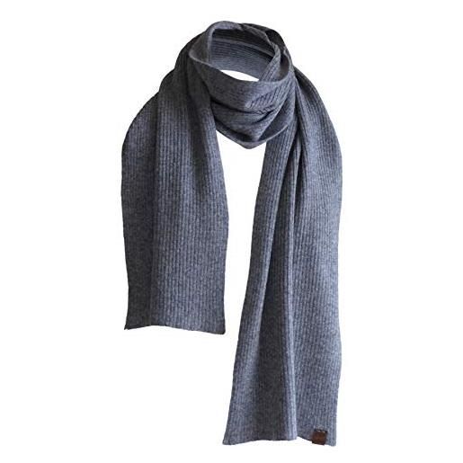 Borges & Scott sciarpa in puro cashmere - 100% cashmere - made in nepal - grigio chiaro