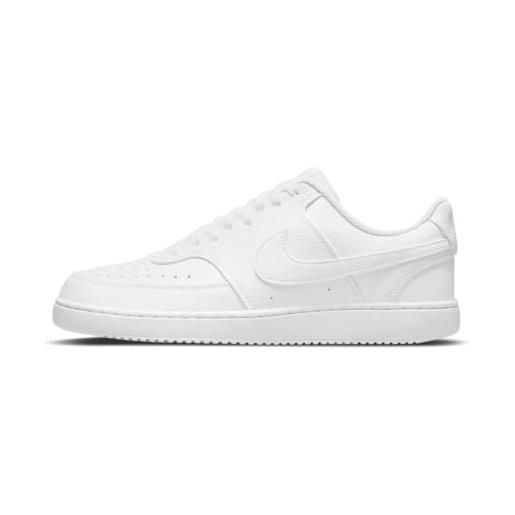 Nike court vision lo be, scarpe da passeggio uomo, bianco (white/white-white), 47.5 eu