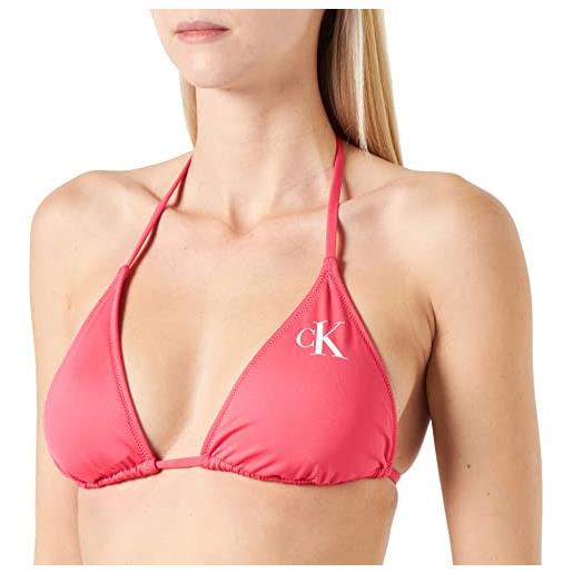 Calvin Klein top bikini a triangolo donna imbottito, rosa (pink flash), l