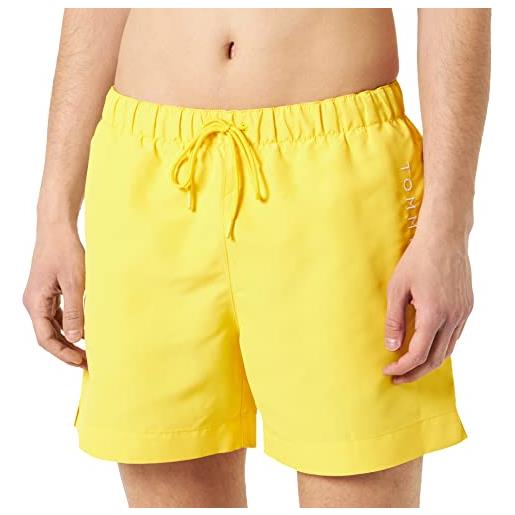Tommy Hilfiger pantaloncino da bagno uomo medium drawstring lungo, giallo (vivid yellow), xxl