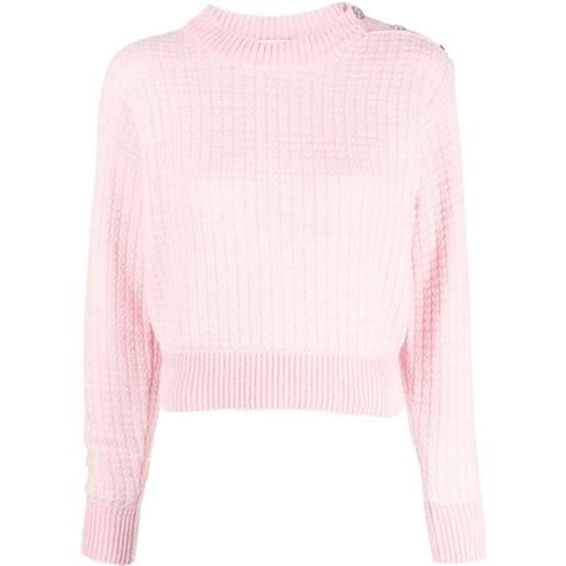 MOSCHINO JEANS maglione con bottoni - rosa