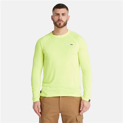 Timberland t-shirt a maniche lunghe Timberland pro wicking good sport da uomo in giallo giallo