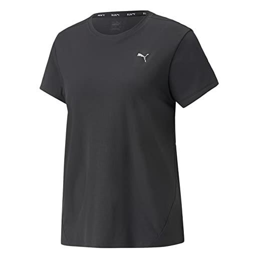 PUMA favorite - maglietta da corsa a maniche corte da donna, nero, s