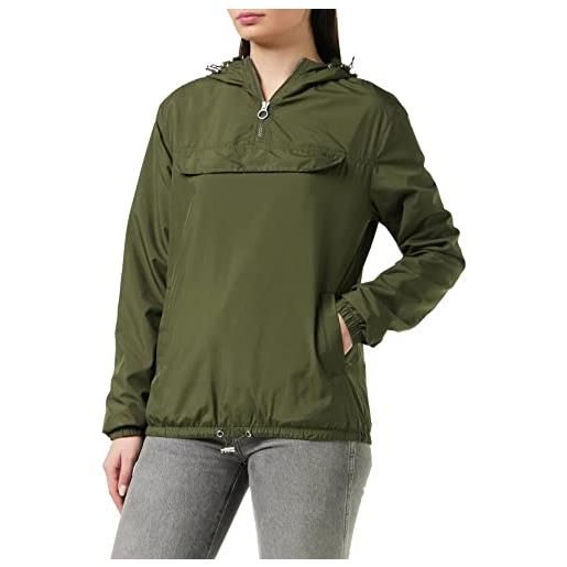 Urban Classics ladies basic pull over jacket giacca, verde (paleleaf), m donna