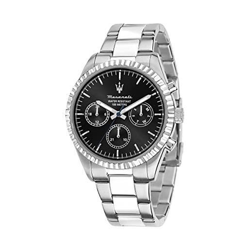 Maserati orologio da uomo, collezione competizione, in acciaio, con cinturino in acciaio inossidabile - r8853100023