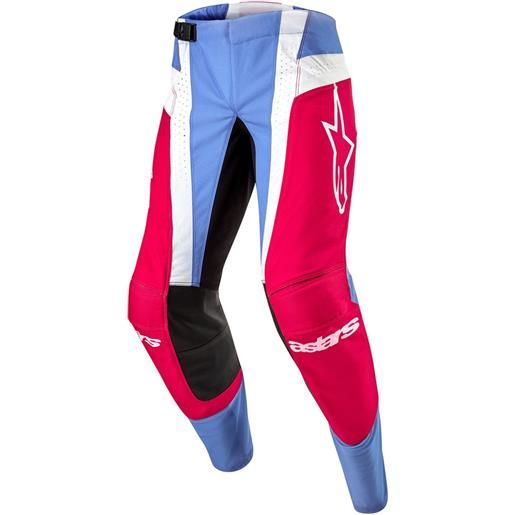 ALPINESTARS - pantaloni techstar ocuri light blue / mars rosso / bianco