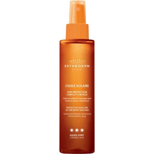 Institut Esthederm olio protettivo per corpo e capelli con protezione alta strong sun (protective sun care oil for body and hair) 150 ml