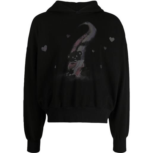 We11done felpa con cappuccio - nero